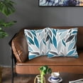 thumbnail image 5 of Abstract Dusty Blue Grey Throw Pillow Covers 18 X 18 in Pack of 2, Dahlia Floral Flowers Petals Pillow Case Decorative Cushion Covers for Couch Bed Sofa Farmhouse Decoration, 5 of 6