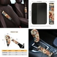 thumbnail image 4 of Jeiento Dahlia Car Seat Covers Full Set Steering Wheel Cover Seat Belt Pads Coasters Waste Bin Armrest Cover Cup Holders Rearview Mirror Cover Handbrake Cover Set 14pcs Auto Accessory Interior Decor, 4 of 7