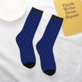 thumbnail image 4 of Uemuo Navy Blue Printed Kids Boys Socks Seamless Crew Socks Crazy Funny Athletic Sport Socks for Children, 4 of 6