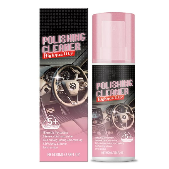 Car Interior Cleaner, Waterless Spray Wax, 100ml Vehicle Interior Polish Interior Detailer Spray, Waterless Interior Polish Detailer and Cleaner Polishing All Purpose Car Cleaner