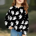 thumbnail image 4 of Mercatoo Girls Fleece Soft Hoodies Halloween Cute Ear Gho??t Pullover Sweatshirts Teen Kids Thick Warm Fall Winter Hoodie Clothes, 4 of 9