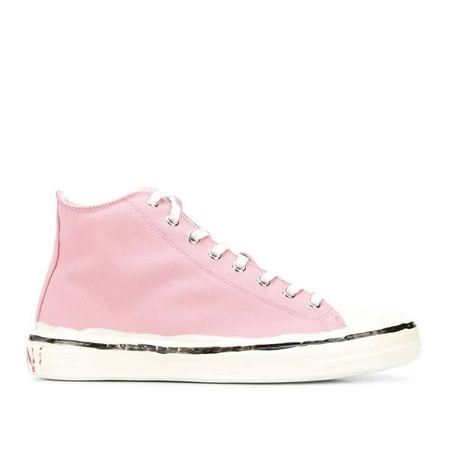 Image of Marni Ladies Pink Cotton Canvas High-top Sneakers Brand Size 36 (US Size 6)