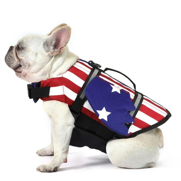 Petglad Chaleco Salvavidas Para Perros Con Alas, Chaleco Salvavidas Para Perros Con Flotador De Barbilla, Mango De Rescate Para Perros Pequeños, Medianos Y Grandes, Chaleco Salvavidas Ajustable De Alt