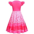 thumbnail image 4 of MIRUXO Rise Red Cosplay Dress, Heart Print Princess Costume, Flutter Sleeve High-Low Hem Outfits for Halloween Birthday Party, 1 Pack, 4 of 8