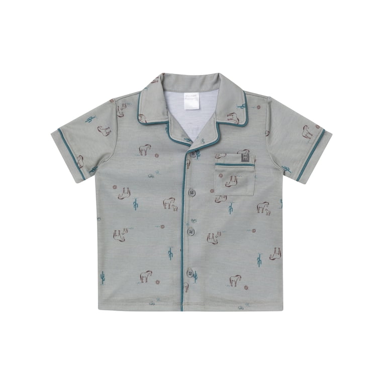 Modern Moments Gender Neutral Button Pajama Shorts Set photo 2