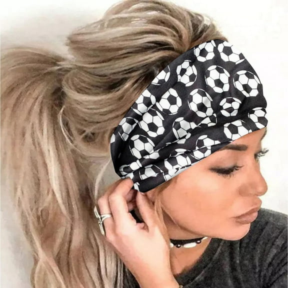 Nrmvnmi Headbands for Women Knotted Headband Elastic Head Bands Women's Hair Band Non-Slip Turban Printed Stylish Sport Sweat Hair Wrap for Girls Cute Hair Accessories