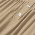 thumbnail image 6 of Womens Summer Tops Ndbuld Women's Tunic Summer Short Sleeve Top Loose V Neck Dressy Shirt Blouse ,Beige,XL, 6 of 7
