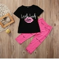 thumbnail image 2 of Toddler Baby Girls Clothing Cotton T shirt Tops Short Sleeve Pants 2PCS Outfit Clothes Set, 2 of 6