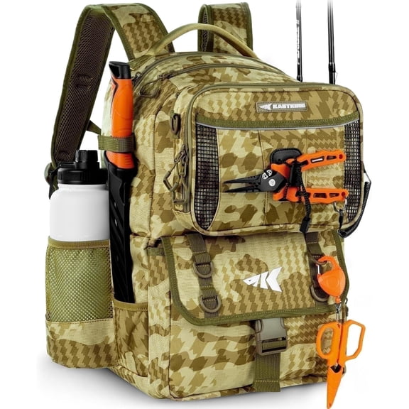 KastKing Fishing Tackle Backpack with Removable Bait Binder Rod Holders Storage Fishing Gear- BaitSpace-50L