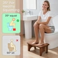thumbnail image 5 of Danfoxer 7 Inches Acacia Wood Toilet Stool Squat for Adults,Wooden Poop Stool for Bathroom,Potty Step Stool with Non-Slip Strip, 5 of 6