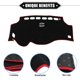 thumbnail image 3 of Ofertas únicas Cubierta del salpicadero del coche Alfombrilla protectora antideslizante de poliéster para tablero de salpicadero para Toyota Alphard 2009-2014 Negro Rojo, 3 of 7