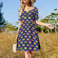 thumbnail image 2 of Vestido sin mangas con diseño de sirena y escamas de pez arcoíris vestido de noche para mujer falda de verano para mujer vestido largo para mujer, 2 of 5