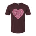 thumbnail image 2 of Wild Bobby, Pink Ribbon Heart, Breast Cancer Awareness, Men Premium Tri Blend Tee, Cardinal, Small, 2 of 5