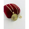 thumbnail image 2 of 14K Gold Filled Virgen de Guadalupe Necklace Pendant 28x25 Valentino Chain., 2 of 9
