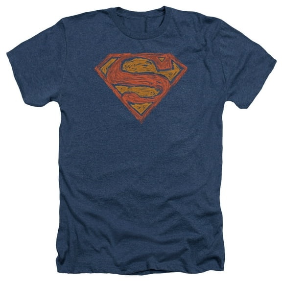Superman - Messy S - Heather Short Sleeve Shirt - Large