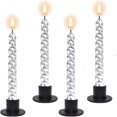 thumbnail image 5 of Juego de 4 portavelas negros para velas de varilla, portavelas retro, boda, comida, decoración del hogar, 5 of 5