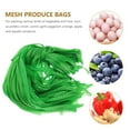 thumbnail image 2 of Xiao Hua Bolsa de compras reutilizable de malla portátil, paquete de 100, adecuada para almacenar productos agrícolas, frutas y verduras, color verde, 50 cm de largo., 2 of 5
