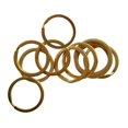 thumbnail image 4 of 10 Pieces Small Heavy Duty Brass Flat Split Rings Keyring Keychain Key Loop Holder Clasps Connector, Gold Color - Choice Of, 4 of 6