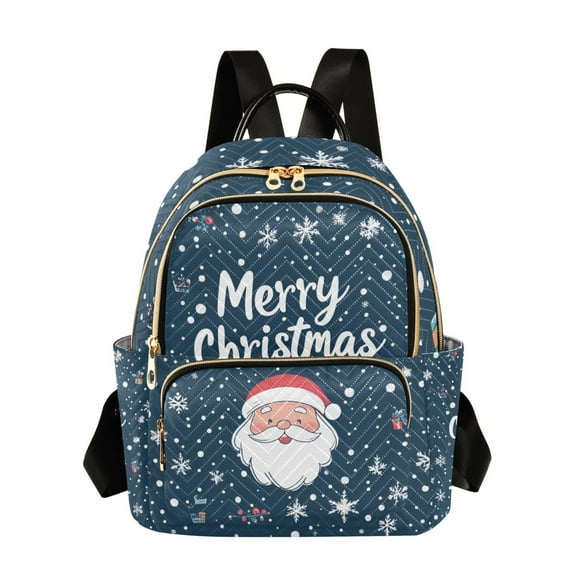 FORMRS Mini Backpack Purse for Women Travel Daypack Casual Shoulder Bag, Christmas Santa