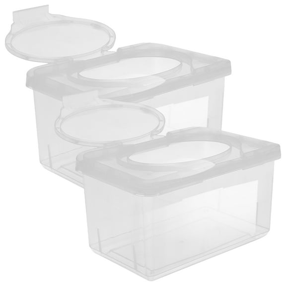 2pcs Reusable Baby Wipe Container Box Bathroom Wipes Dispenser Keeps Wipes Fresh