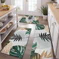 thumbnail image 2 of Green Boho Plant Pattern Kitchen Rugs Sets Of 3,Kitchen Runner Rugs Non Skid Washable,Decorative Kitchen Floor Mats for Kitchen,Sink,Laundry,17"x30"+ 17"x47" + 17"x59", 2 of 6