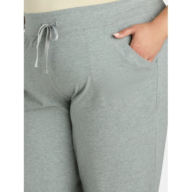 Athletic Works Women s and Women s Plus Knit Pants Sizes Xs 4x Size 1XL Gray