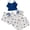 Blue, variant on Erwazi Womens 3 Piece Pajama Sets Floral Print Crew Neck Three Piece Set Sleeveless Tank Top Shorts and Long Pants Cute Casual Loungewear Sleep Set