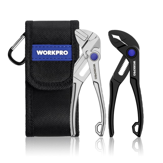 Juego de pinzas mini WORKPRO de 4" para bomba de agua y llave