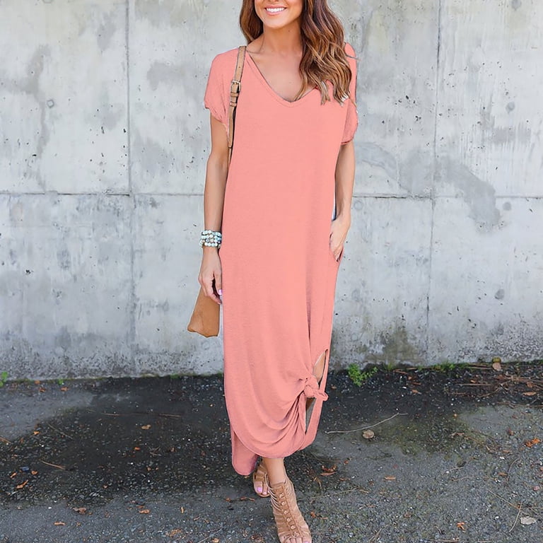 ruched summer dress Women's Sweeter Than Strawberry Print Mini in Off White calf length Elegant V-Neck Ruched Resort Chic