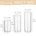 Glasseam Glass Cylinder Vase in Bulk for Wedding Centerpieces 2.4" Dia