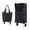 Black, variant on 2-in-1 Foldable Shopping Bag with Wheels,Waterproof Rolling Grocery Tote with Sturdy Handle for Market, Shopping, Travel & Daily Use