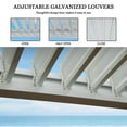 thumbnail image 3 of Mondawe 10'x10' Louvered Pergola, Outdoor Aluminum Pergola with Adjustable Rainproof Roof for Porch ,Deck, Patio, Garden, White, 3 of 11
