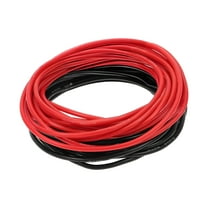 Unique Bargains 1 Set 18AWG Universal Ground Wire Car Radio, Automotive, Car speakers Power Wire Fully Insulated& Soft Touch Jacket TC Black,Red 10FT Black 10FT Red