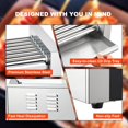 thumbnail image 6 of Commercial Electric Hotdog Grilling Cooker 7 Rollers for 18 Hotdogs Stainless Steel Hot Dog Warmer Grilling Machine with Cover, Grade 1200W (22.4''W), 6 of 9