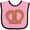Pink and Black, variant on Inktastic Oktoberfest pretzel Boys or Girls Baby Bib