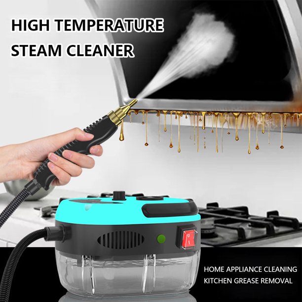 El limpiador a vapor eléctrico de 2500 W limpia las manchas fácilmente para la cocina (azul UE)