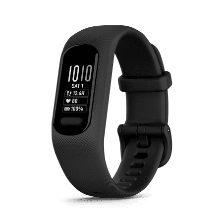 Garmin vivosmart 5 Black Silicone Band, Waterproof Fitness Tracker, 8.50 x 0.80 x 0.40 Inches