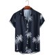 thumbnail image 2 of Camisas casuales de manga corta con botones a la moda de verano para hombres Pompotops oipoqjl43084, 2 of 8