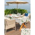 thumbnail image 5 of Outdoor Tablecloth with Umbrella Hole for Patio/Picnic/Party/Camping, Cartoon Dinosaurs Waterproof Table Cloth Rectangle Table Cover Washable, Funny Cute Farmhouse Mountain Leaves (54"x 80"), 5 of 8
