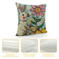 thumbnail image 4 of Chilfamy Easter Bunny Decorative Throw Pillow Covers  Rabbit Chick Eggs Carrot Daisy Flower Porch Outdoor Home Decor, Pink Plaid Check Stripes Polka Dots Farmhouse Couch Cushion Case，Multi-Size, 4 of 5