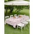 thumbnail image 3 of Easter Bunny Outdoor Tablecloth - 52x70 Inch Rectangle Dining Table Cover, Cute Rabbits Eggs Spring Tulips Country Pink Waterproof Outdoor Table Cloth with Umbrella Hole & Zipper for Picnic/Patio, 3 of 7