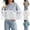 Gray, variant on Women's Oversized Crewneck Sweaters 3D Textured Flower Detail Long Sleeve Loose Knit Pullover Soft Warm Jumper Casual Fall Winter Tops Sky Blue