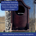 thumbnail image 5 of Backyards Essentials Tube Bird Feeder Petite Copper Metal Bird Seed Finch Feeder, 4 Cup Capacity, 5 of 8