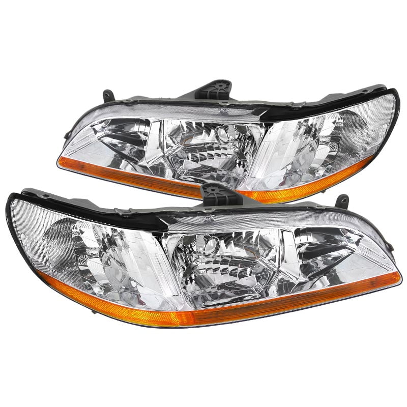 SpecD Tuning Jdm Chrome Housing Clear Lens Headlights for 19982002 Honda Accord Head Light