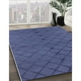 thumbnail image 2 of Ahgly Company Indoor Square Mid-Century Modern Slate Blue Trellis Area Rugs, 8' Square, 2 of 6