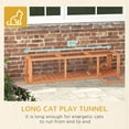 thumbnail image 6 of PawHut Wooden Outdoor Cat Tunnel Toy W/ Entrances, Cat Tube, Natural Wood, 6 of 9