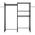 thumbnail image 2 of Portable Metal Storage Closet with Adjustable Shelves and Hanging Rod for Laundry Room, Bathroom, Bedroom - Heavy Duty Wire Garment Rack Organizer for Clothes, Shoes, Towels, 2 of 6