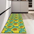 thumbnail image 4 of Blue Yellow Sunflower Pattern Kitchen Rug Mat,Kitchen Runner Rugs Non Skid Washable,Decorative Kitchen Floor Mats for Kitchen,Sink,Laundry,17"X47", 4 of 5