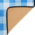 thumbnail image 3 of Ryvnso Blue Geometric Checkered Grid Pattern Area Rug Floor Mats Non-Slip Home Carpet 63 x 48 inch, 3 of 7