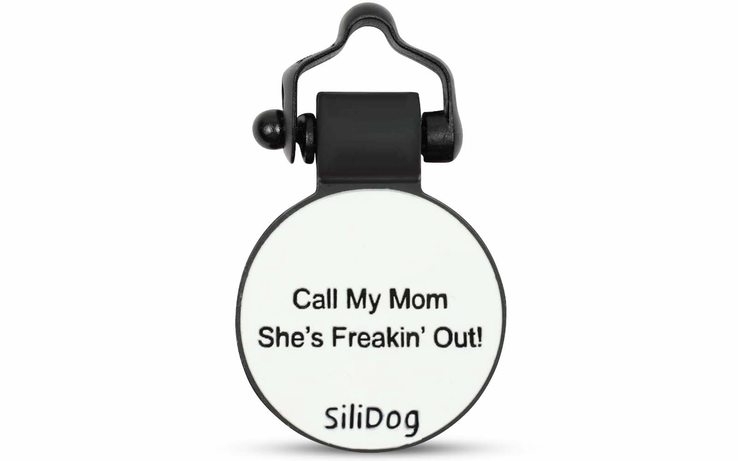 SiliDog 100% Silicone Pet Tags White Circle